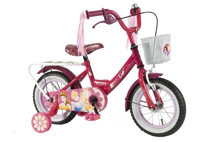 Afbeelding van (c) Disney Princess 12 inch meisjesfiets Roze Paars