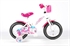 Kanzone Giggles Wit Roze 12 inch meisjesfiets