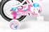 Kanzone Giggles Wit Roze 12 inch meisjesfiets