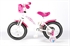Kanzone Giggles Wit Roze 12 inch meisjesfiets