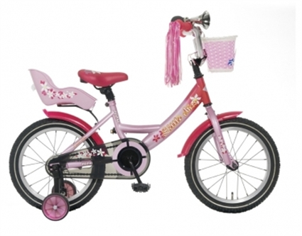 Afbeelding van Meisjesfiets Little Miss Roze 16 Inch Popal