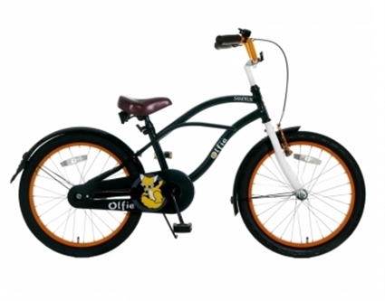 Afbeelding van Beachcruiser jongens Sandfox Zwart / Oranje 20 Inch Popal