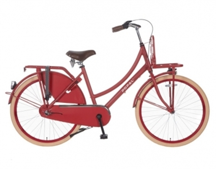 Afbeelding van Meisjesfiets Transit Mat Rood 26 Inch Popal