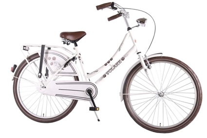 Afbeelding van Volare Omafiets 26 inch meisjesfiets Wit