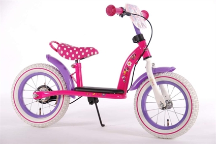 Afbeelding van (c) Disney Minnie Bow Tique loopfiets 12 inch Roze