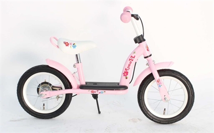 Afbeelding van Yipeeh Loopfiets 12 inch Flowerie Roze Roze