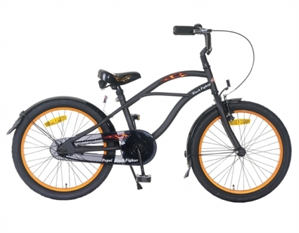 Afbeelding van Jongensfiets Popal BlackFighter Cruiser B00 Zwart 20 Inch