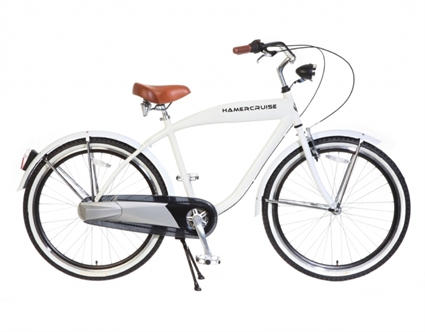 Afbeelding van Jongensfiets Popal Hamercruise  09H Wit Nexus 3 26 Inch