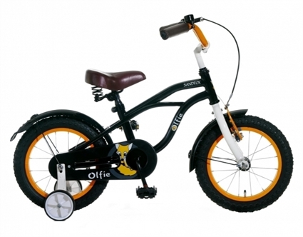 Afbeelding van Jongensfiets Popal Sandfox   Zwart Oranje 12 Inch