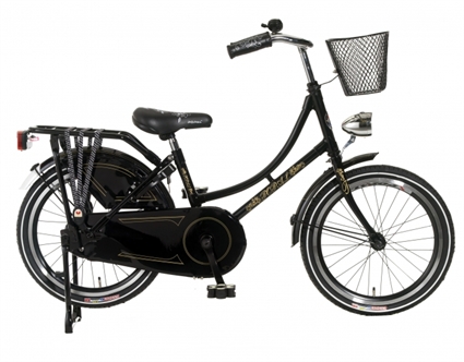 Afbeelding van Meisjesfiets Popal Omafiets  Zwart 18 Inch
