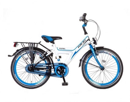 Afbeelding van Jongensfiets Popal Fun Jet 2008 Blauw Wit 20 Inch