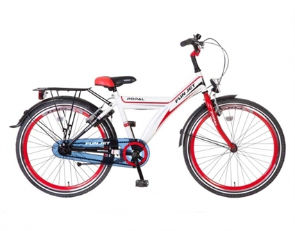 Afbeelding van Jongensfiets Popal Fun Jet  2408 Rood Wit 24 Inch