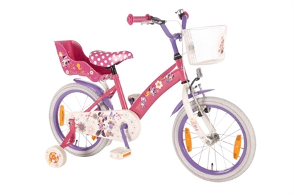 Afbeelding van (c) Disney Minnie Bow-Tique 16 inch meisjesfiets Roze-Paars
