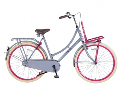 Afbeelding van Omafiets Popal Urban 2836 Carry Grey Pink 28 Inch