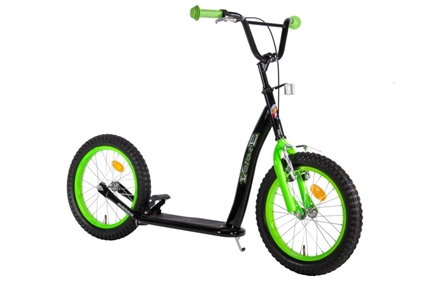 Afbeelding van Volare Autoped 16 inch Zwart Groen - 01653 Zwart Neon Groen