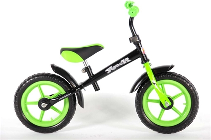 Afbeelding van Yipeeh Loopfiets 12 inch Zwart Groen Zwart Neon Groen