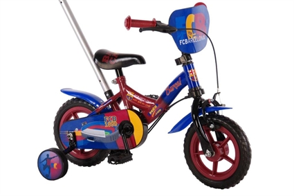 Afbeelding van FC Barcelona 10 inch jongensfiets Blauw Rood