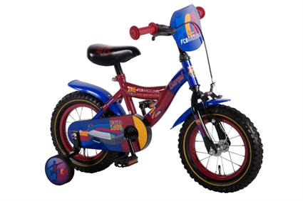 Afbeelding van FC Barcelona 12 inch jongensfiets Blauw Rood