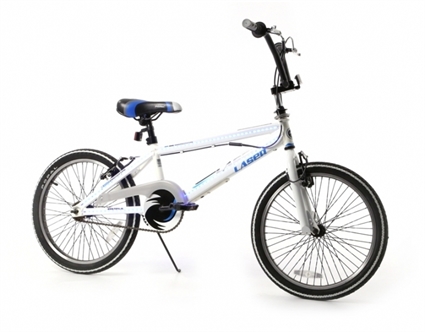 Afbeelding van Jongensfiets Popal Laser BMX 204 Wit Blauw 20 Inch