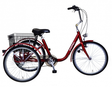 Afbeelding van Overig Popal Volwassen driewieler 2403 Rood 24 Inch