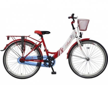 Afbeelding van Meisjesfiets Popal Angel 2477 Rood 24 Inch