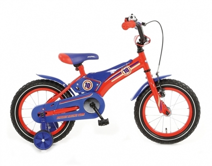 Afbeelding van Jongensfiets Popal Vintage Racing TeamRood Blauw 14 Inch