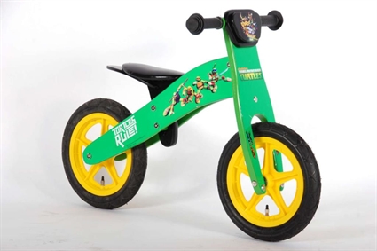 Afbeelding van Teenage Mutant Ninja Turtles houten loopfiets 12 inch Groen