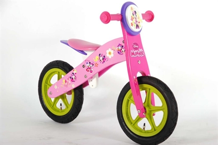Afbeelding van Disney Minnie Bow-Tique houten loopfiets 12 inch Roze
