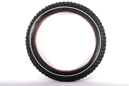 Afbeelding van Buitenband 16" x 2.1 zwart met witte belijning Zwart