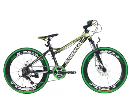 Afbeelding van Jongensfiets Popal Kiyoko  KY24 Zwart Groen 24 Inch