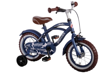 Afbeelding van Yipeeh Blue Cruiser 12 inch jongensfiets Mat Blauw