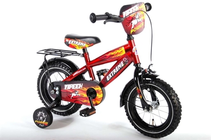 Afbeelding van Yipeeh Extreme Rood 12 inch jongensfiets Rood
