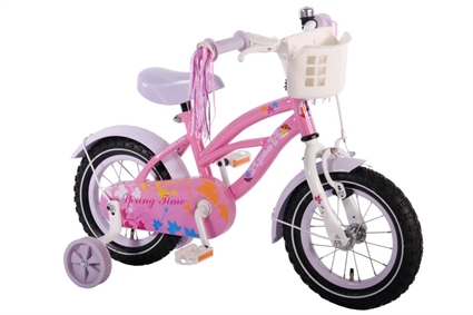 Afbeelding van Yipeeh Springtime Cruiser 12 inch meisjesfiets Roze-Paars