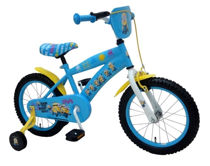Afbeelding van Minions 16 inch jongensfiets Blau Gelb