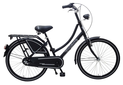 Afbeelding van Volare Omafiets Shimano 3 versnellingen 24 inch kinderfiets Mat Zwart