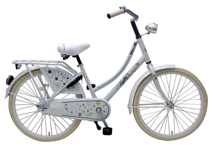 Afbeelding van Volare Omafiets Springtime 24 inch meisjesfiets Wit
