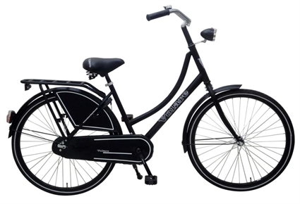 Afbeelding van Volare Omafiets 26 inch kinderfiets Mat Zwart