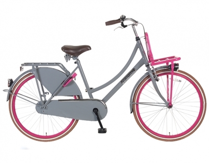Afbeelding van Omafiets Popal Daily Dutch Select ZD26 Grijs Roze 26 Inch