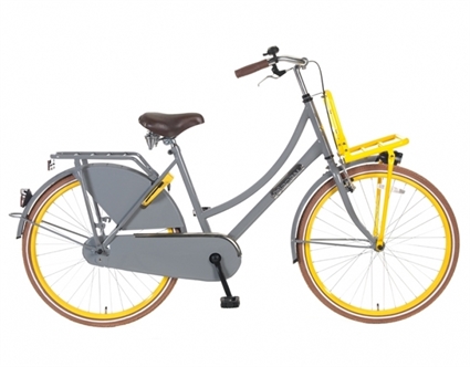 Afbeelding van Omafiets Popal Daily Dutch Select ZD26 Grijs Geel 26 Inch