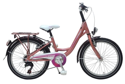 Afbeelding van Aluminium Volare Ashley 6 versnellingen 20 inch meisjesfiets Old pink