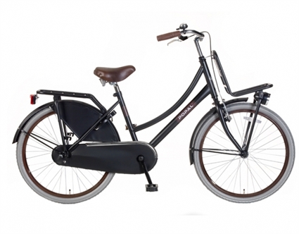 Afbeelding van Meisjesfiets Popal Urban Basic OV24 Mat Zwart 24 Inch