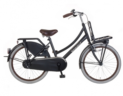 Afbeelding van Meisjesfiets Popal Daily Dutch Basic ZD22 Mat Zwart 22 Inch